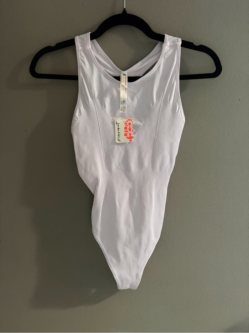 FP Movement Free People Beat Street Bodysuit Light Purple Ribbed Racerback M/L